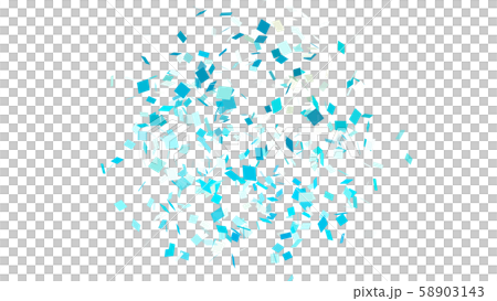 CGパーティクル 輪になって広がるスクエアの紙吹雪 CGパーティクル 輪になって広がるスクエアの紙吹雪 58903143