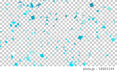 CGパーティクル　輪になって広がるスクエアの紙吹雪 58903144