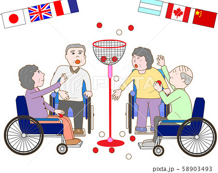 老人施設の運動会 58903493