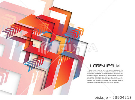 Abstract arrow color direction geometric on white with black text design modern futuristic background vector. 58904213