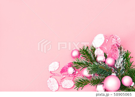 Christmas ornament pink decoration pine tree Christmas ornament pink decoration pine tree 58905065