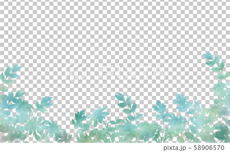 花和綠色剪影 58906570