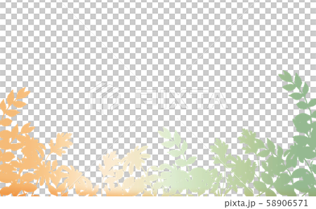 花和綠色剪影 58906571