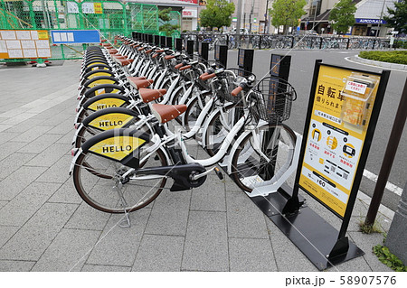 駅前のシェアサイクリング・レンタサイクル 駅前のシェアサイクリング・レンタサイクル 58907576