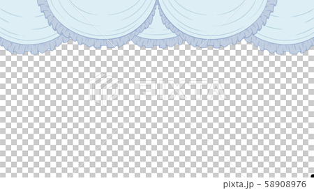 かわいい みずいろ ゴージャスカーテン 上 のイラスト素材 5076