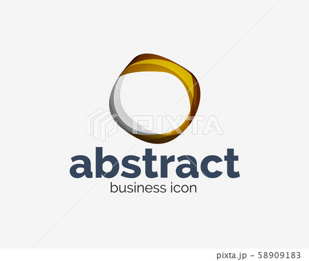 Abstract Flowing Logo Business Branding Line のイラスト素材 5091