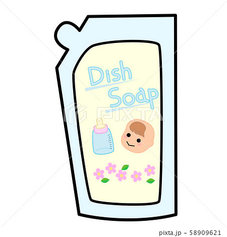 赤ちゃん用食器用洗剤 詰め替えのイラスト素材