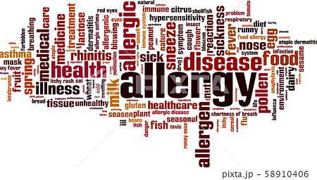 Allergy word cloud Allergy word cloud 58910406