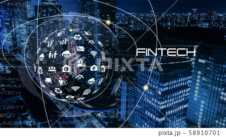 VR 5G AI 人工知能 フィンテック Fintech MaaS ICT ブロックチェーン 3D 58910701