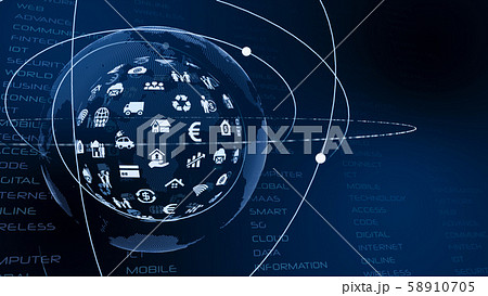 VR 5G AI 人工知能 フィンテック Fintech MaaS ICT ブロックチェーン 3D 58910705