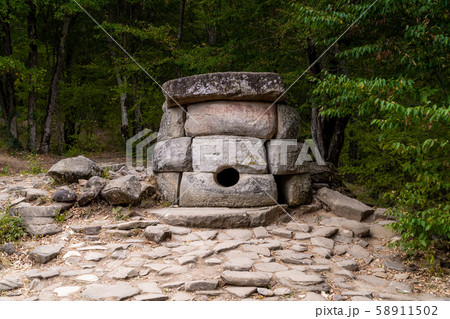Russia. Krasnodar region. Gelendzhik district, ancient dolmens in the valley of the river Zhane. 58911502