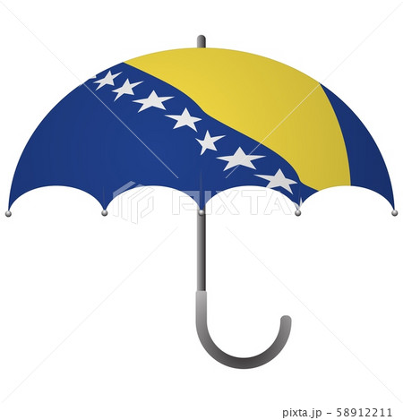 Bosnia and Herzegovina flag umbrella Bosnia and Herzegovina flag umbrella 58912211