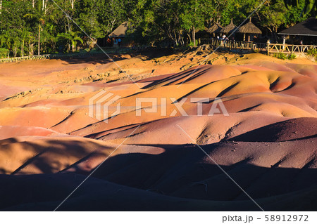 Seven Coloured Earth in Chamarel National park, Mauritius island Seven Coloured Earth in Chamarel National park, Mauritius island 58912972