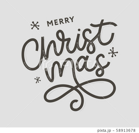 Merry Christmas gold glittering lettering design. 58913678