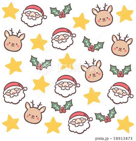 サンタトナカイ星壁紙のイラスト素材