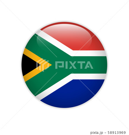 South Africa flag on button 58913969
