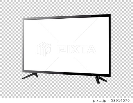 LED television screen on background vector 58914070