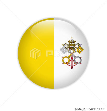 Vatican City flag on button 58914143