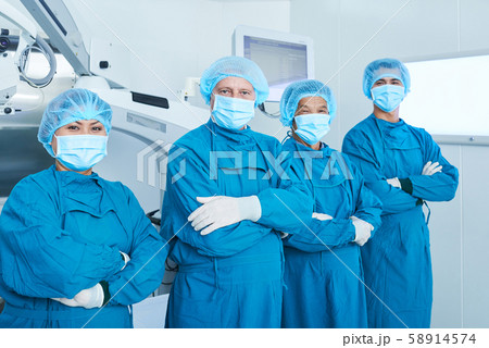 Confident positive surgical team Confident positive surgical team 58914574