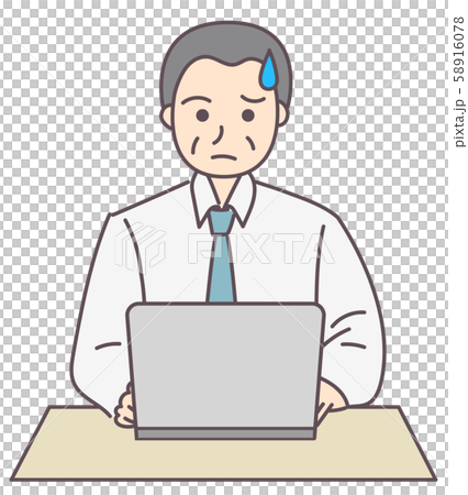 男性中年電腦 男性中年電腦 58916078