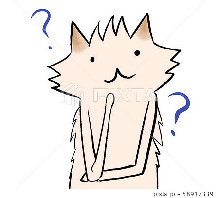 気になる問題、クエスチョンマークがついたイヌさん 58917339