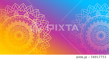 Background design with mandalas on rainbow Background design with mandalas on rainbow 58917753