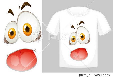 T-shirt design with facial expression 58917775