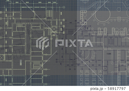 Architectural background with technical drawings. Site plan texture. House blueprint, drawing, part Architectural background with technical drawings. Site plan texture. House blueprint, drawing, part 58917797
