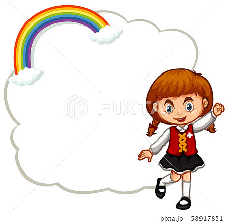 Happy girl and cloud frame 58917851