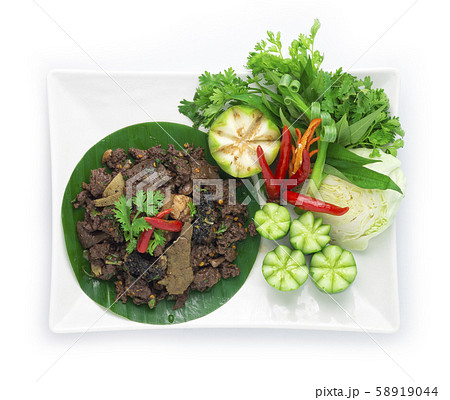 Spicy Minced Beef Salad cooked with ingredient 58919044