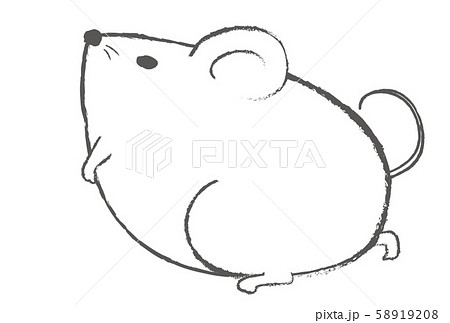 子、鼠のイラスト、年賀状素材、年賀状用イラスト素材、イラスト素材、年賀状、年賀、テンプレート、素材、 58919208