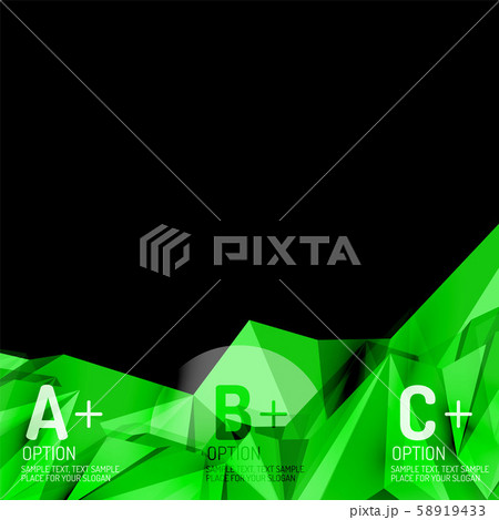 Low poly design 3d style, origami template with infographics. Option steps illustration 58919433