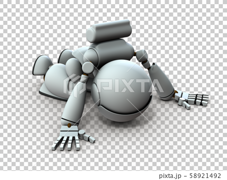 Despaired Artificial Intelligence Robot Stock Illustration