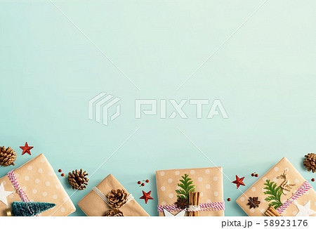 Handmade Christmas gift boxes with ornaments Handmade Christmas gift boxes with ornaments 58923176