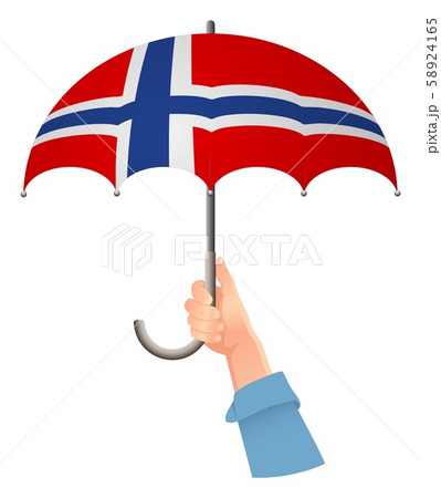 Norway flag umbrella Norway flag umbrella 58924165