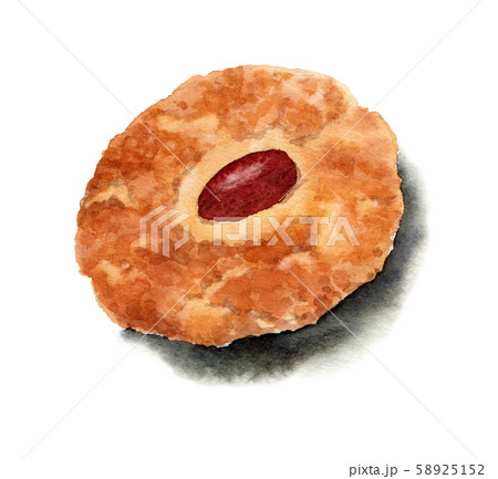 水彩で描いた中華菓子杏仁酥 水彩で描いた中華菓子杏仁酥 58925152