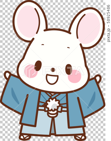 穿著和服的老鼠<班濟姿勢> 58925486