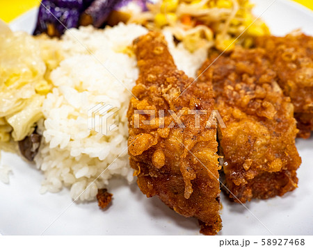 Rice with Deep fried Chicken Leg Rice with Deep fried Chicken Leg 58927468