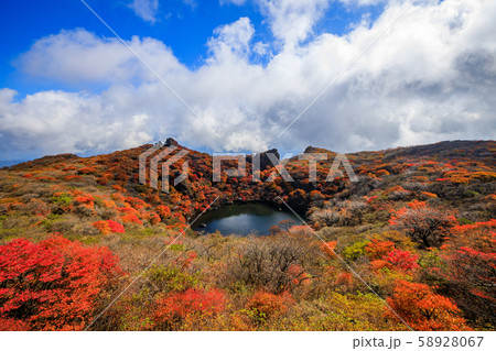 《大分県 九重連山》 大船山の御池の紅葉 《大分県 九重連山》 大船山の御池の紅葉 58928067