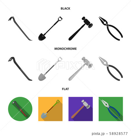 Vector design of tool and construction symbol. Collection of tool and carpentry stock symbol for web Vector design of tool and construction symbol. Collection of tool and carpentry stock symbol for web 58928577