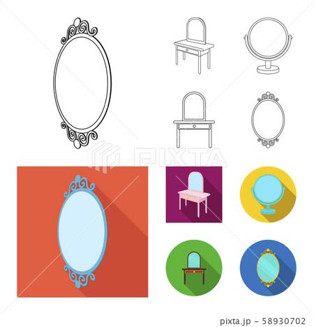 Vector illustration of imagery and decorative sign. Collection of imagery and silver vector icon for 58930702