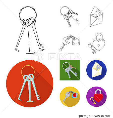 Vector design of key and protection logo. Collection of key and security stock vector illustration. Vector design of key and protection logo. Collection of key and security stock vector illustration. 58930706