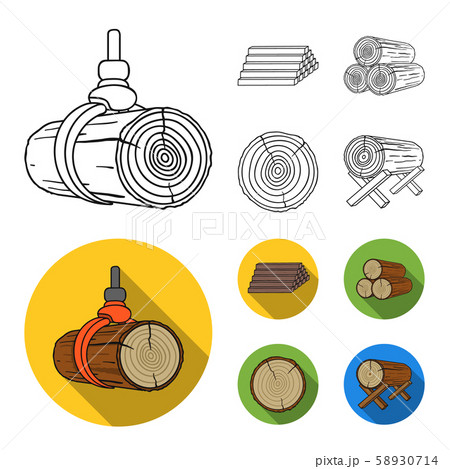 Vector design of material and cement symbol. Set of material and house stock vector illustration. 58930714