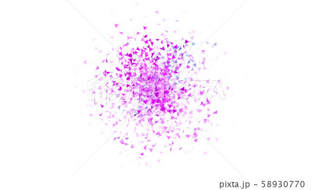 CGパーティクル　輪になって広がるトライアングルの紙吹雪 58930770