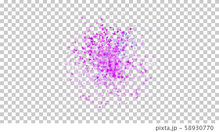 CGパーティクル　輪になって広がるトライアングルの紙吹雪 58930770