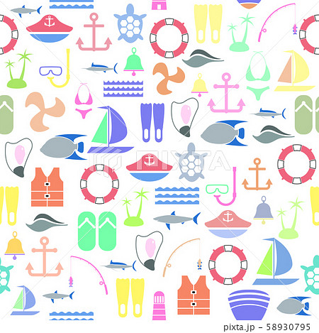 diving seamless pattern background icon. 58930795