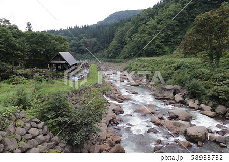 苗名滝（砂防ダムの下流） 58933732