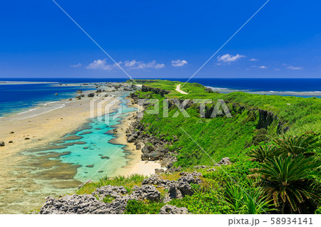 宮古島_東平安名崎の絶景 宮古島_東平安名崎の絶景 58934141