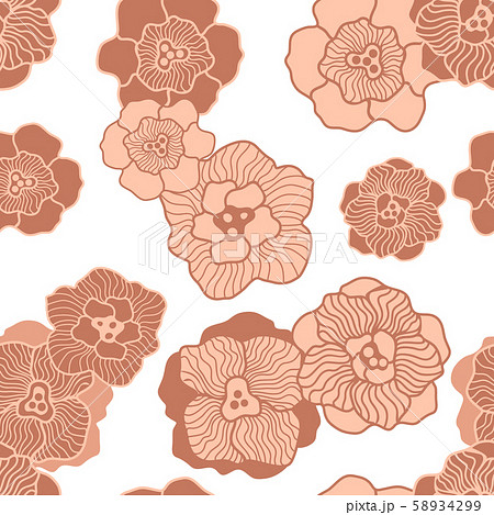 Vintage floral print inspired by 1970s textile.  58934299