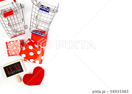 Online shopping of China, 11.11 single's day sale concept. Online shopping of China, 11.11 single's day sale concept. 58935983